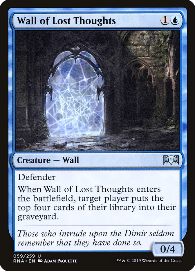 Wall of Lost Thoughts [Ravnica Allegiance] | Tables and Towers