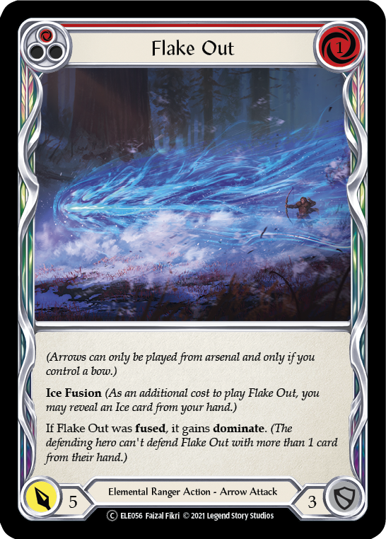 Flake Out (Red) [U-ELE056] (Tales of Aria Unlimited)  Unlimited Rainbow Foil | Tables and Towers