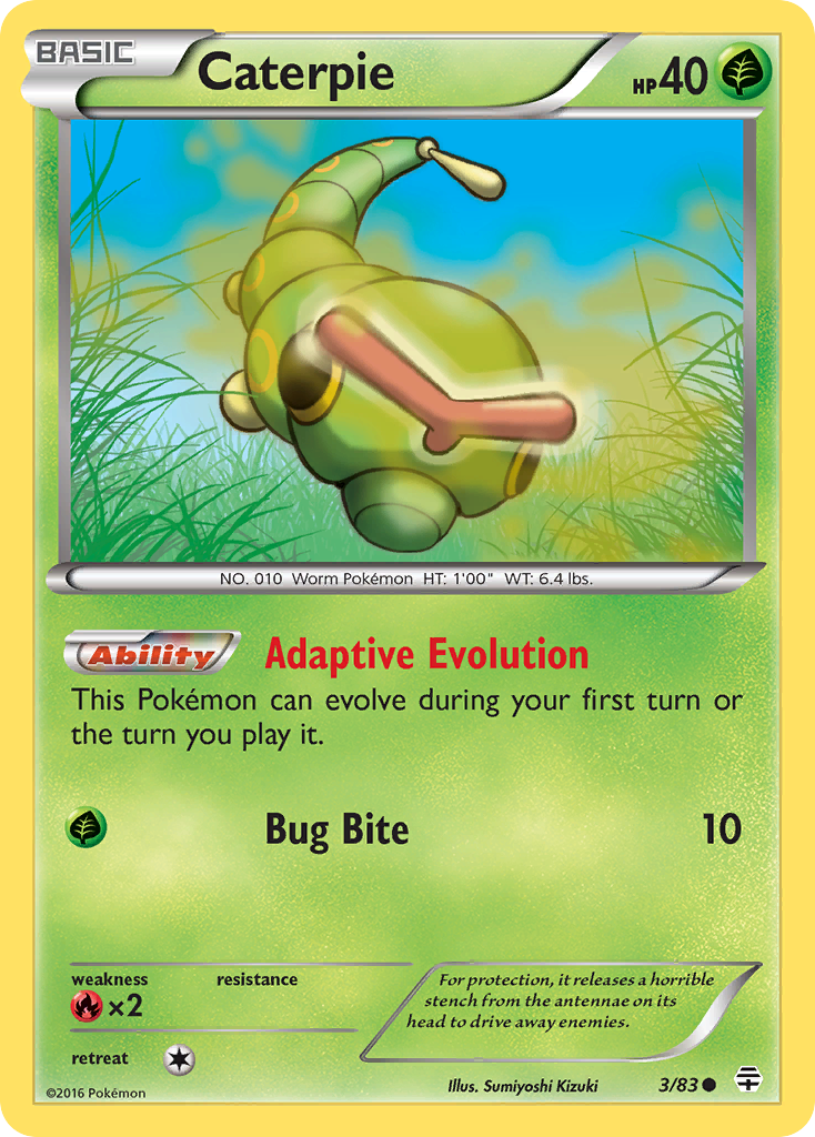 Caterpie (3/83) [XY: Generations] | Tables and Towers