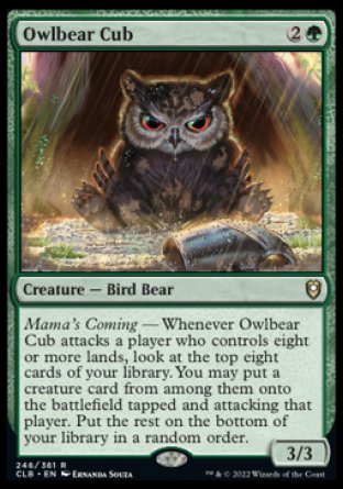 Owlbear Cub [Commander Legends: Battle for Baldur's Gate] | Tables and Towers