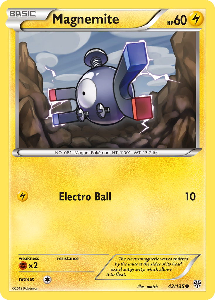 Magnemite (43/135) [Black & White: Plasma Storm] | Tables and Towers