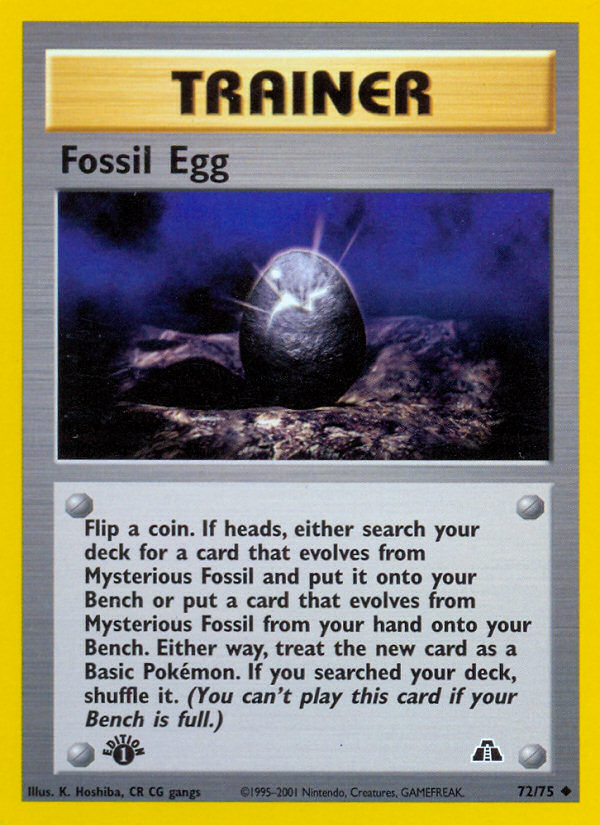 Fossil Egg (72/75) [Neo Discovery 1st Edition] | Tables and Towers