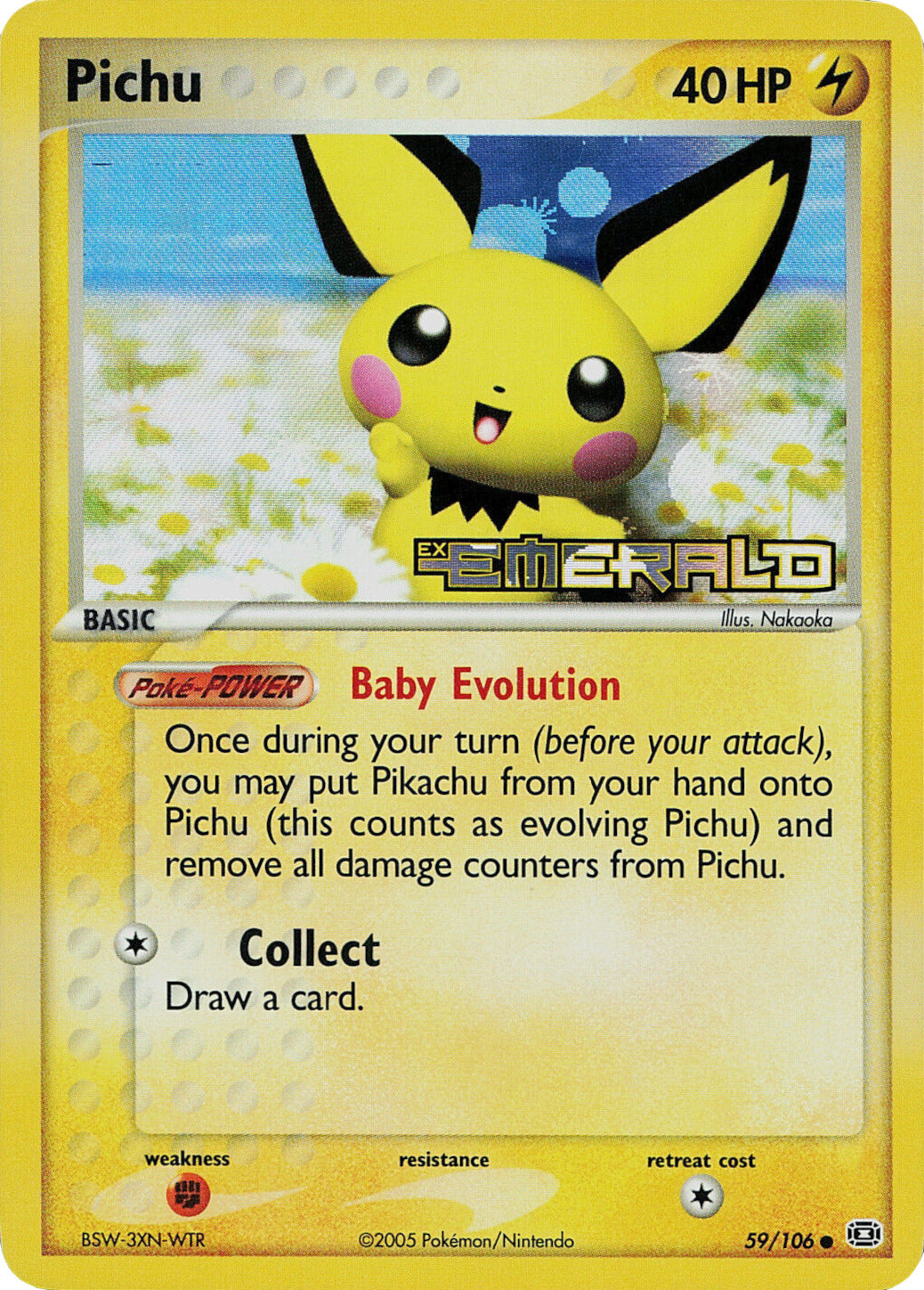 Pichu (59/106) (Stamped) [EX: Emerald] | Tables and Towers