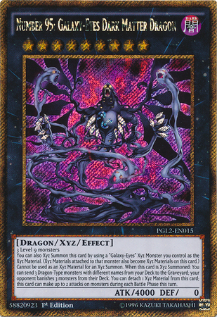 Number 95: Galaxy-Eyes Dark Matter Dragon [PGL2-EN015] Gold Secret Rare | Tables and Towers