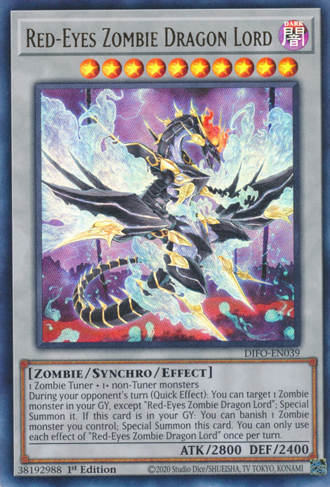 Red-Eyes Zombie Dragon Lord [DIFO-EN039] Ultra Rare | Tables and Towers