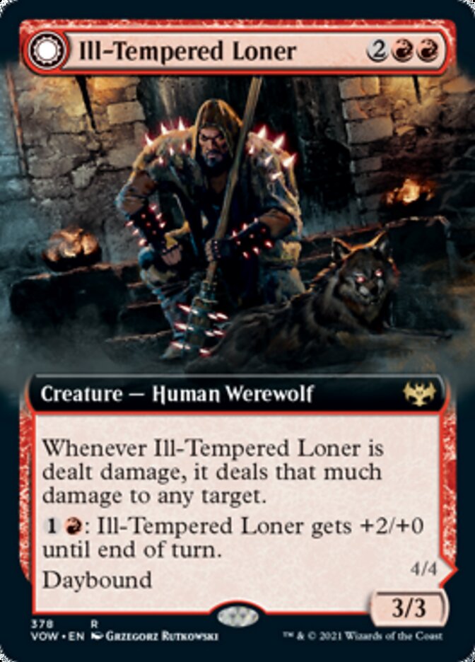 Ill-Tempered Loner // Howlpack Avenger (Extended Art) [Innistrad: Crimson Vow] | Tables and Towers