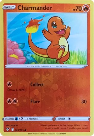 Charmander (023/185) (Reverse Cosmos Holo) [Sword & Shield: Vivid Voltage] | Tables and Towers