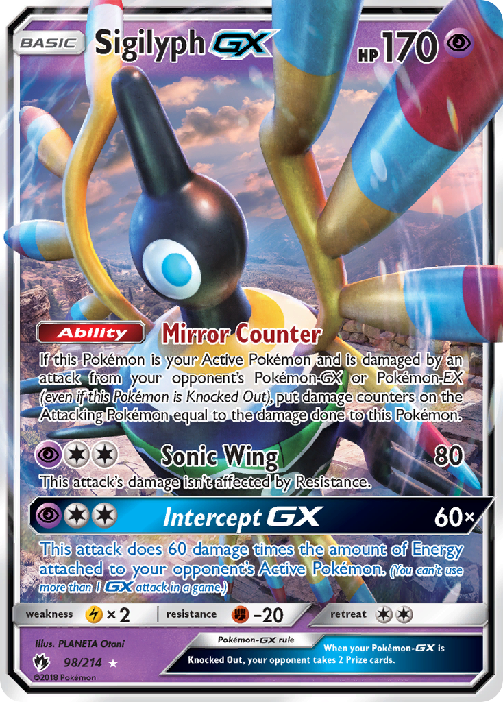 Sigilyph GX (98/214) [Sun & Moon: Lost Thunder] | Tables and Towers