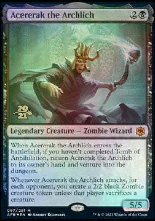 Acererak the Archlich [Dungeons & Dragons: Adventures in the Forgotten Realms Prerelease Promos] | Tables and Towers