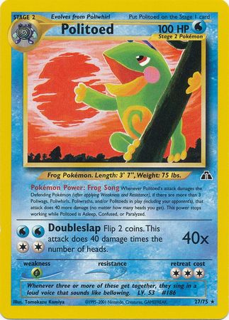 Politoed (27/75) [Neo Discovery Unlimited] | Tables and Towers