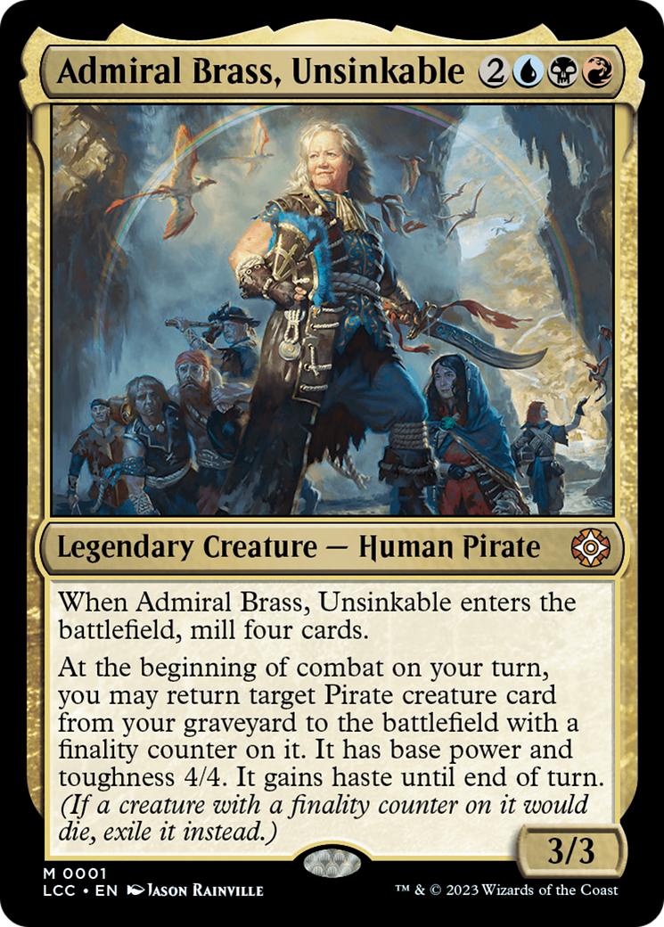 Admiral Brass, Unsinkable (Display Commander) [The Lost Caverns of Ixalan Commander] | Tables and Towers