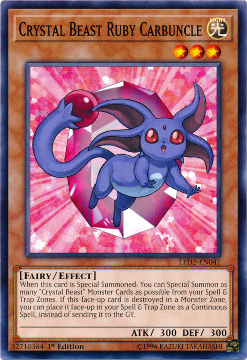 Crystal Beast Ruby Carbuncle [LED2-EN041] Common | Tables and Towers