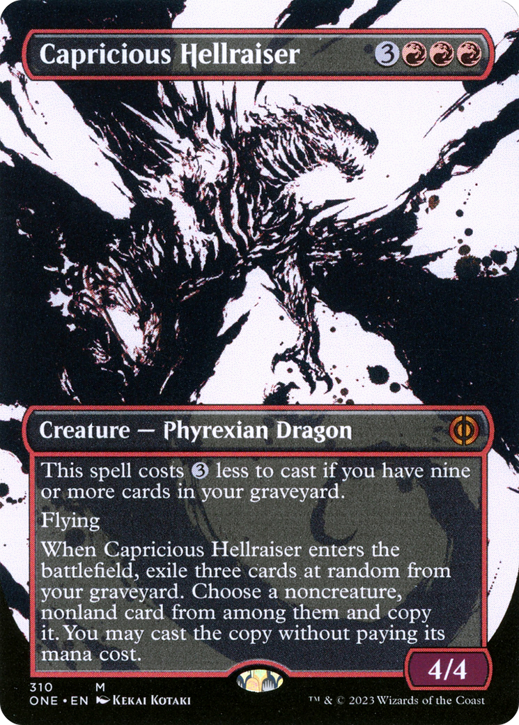 Capricious Hellraiser (Borderless Ichor) [Phyrexia: All Will Be One] | Tables and Towers