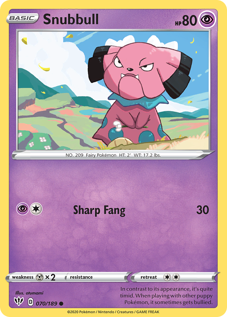 Snubbull (070/189) [Sword & Shield: Darkness Ablaze] | Tables and Towers