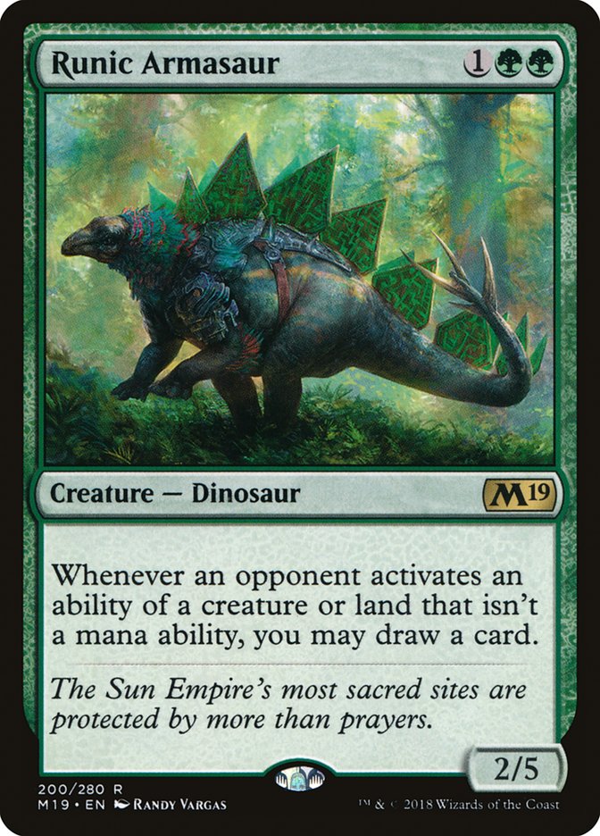 Runic Armasaur [Core Set 2019] | Tables and Towers