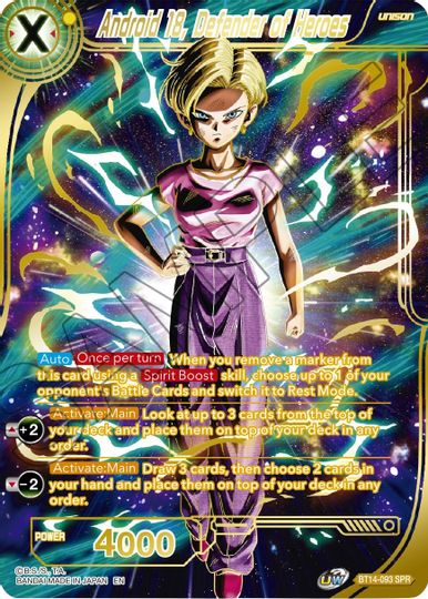 Android 18, Defender of Heroes (SPR) (BT14-093) [Cross Spirits] | Tables and Towers