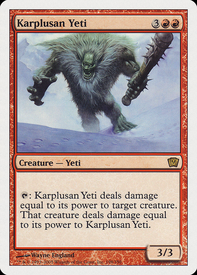 Karplusan Yeti [Ninth Edition] | Tables and Towers