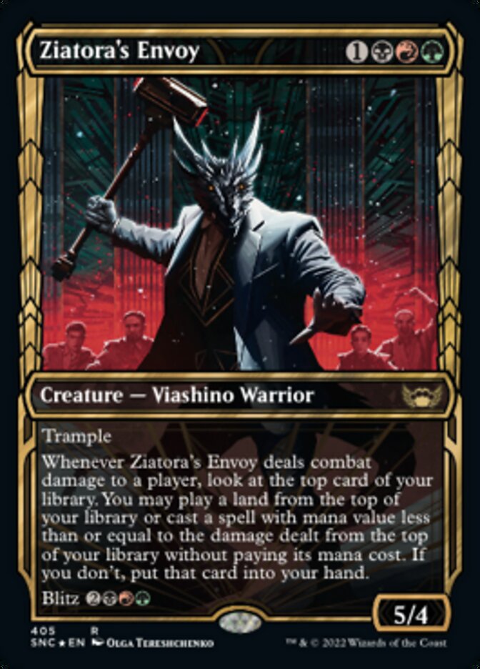 Ziatora's Envoy (Showcase Golden Age Gilded Foil) [Streets of New Capenna] | Tables and Towers