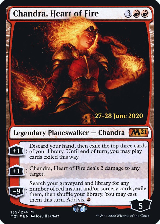 Chandra, Heart of Fire [Core Set 2021 Prerelease Promos] | Tables and Towers