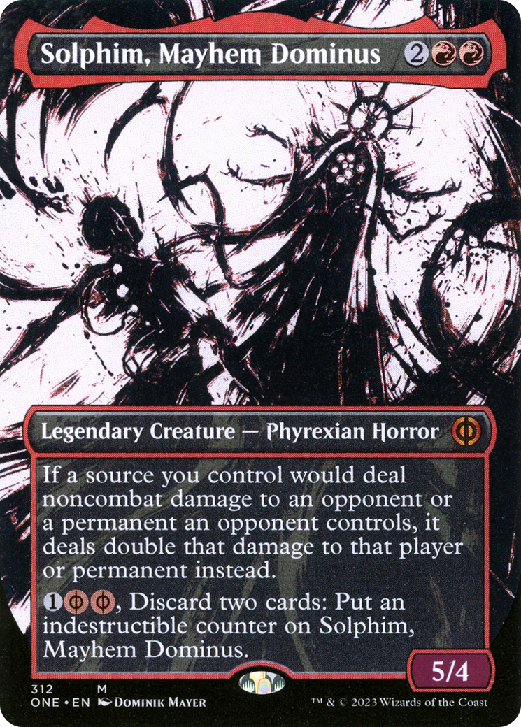 Solphim, Mayhem Dominus (Borderless Ichor) [Phyrexia: All Will Be One] | Tables and Towers