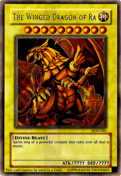 The Winged Dragon of Ra [DOD-001] Prismatic Secret Rare | Tables and Towers