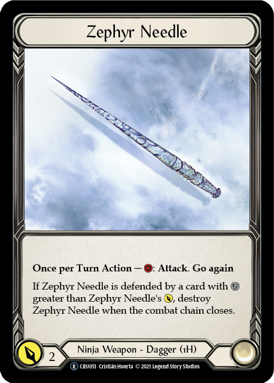 Zephyr Needle [U-CRU051] (Crucible of War Unlimited)  Unlimited Rainbow Foil | Tables and Towers