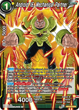 Android 16, Mechanical Partner (Rare) (BT13-113) [Supreme Rivalry] | Tables and Towers