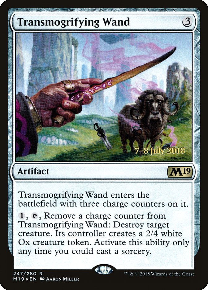 Transmogrifying Wand [Core Set 2019 Prerelease Promos] | Tables and Towers