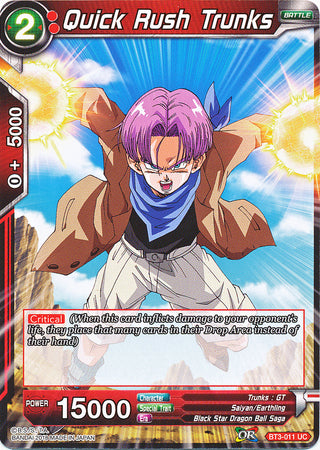 Quick Rush Trunks (BT3-011) [Cross Worlds] | Tables and Towers