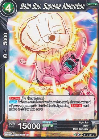 Majin Buu, Supreme Absorption (BT9-081) [Universal Onslaught] | Tables and Towers