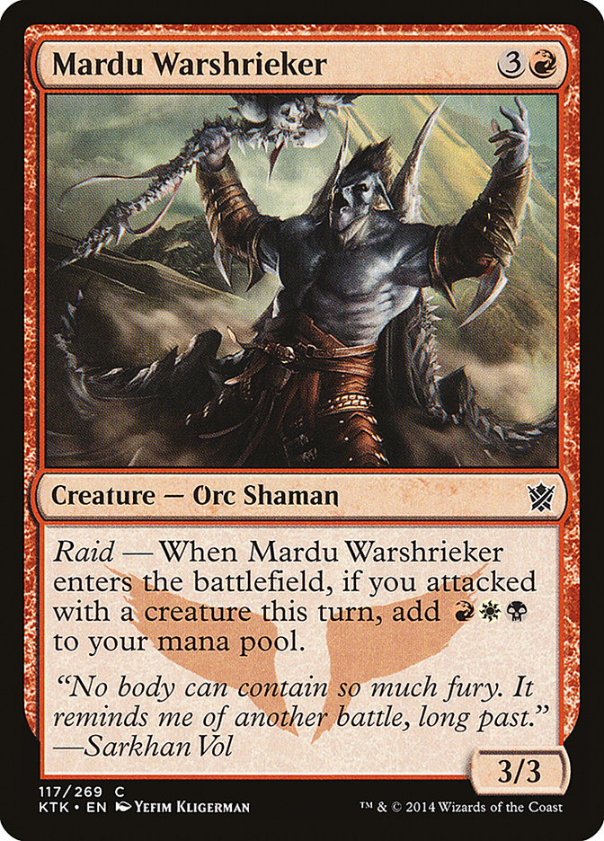 Mardu Warshrieker [Khans of Tarkir] | Tables and Towers