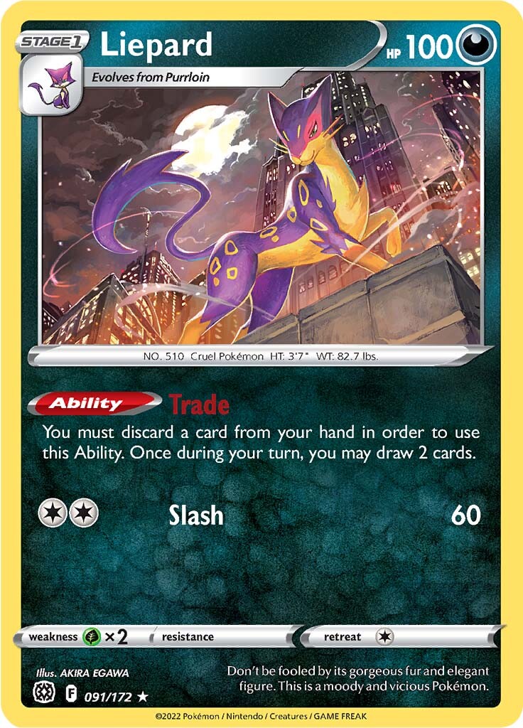 Liepard (091/172) [Sword & Shield: Brilliant Stars] | Tables and Towers