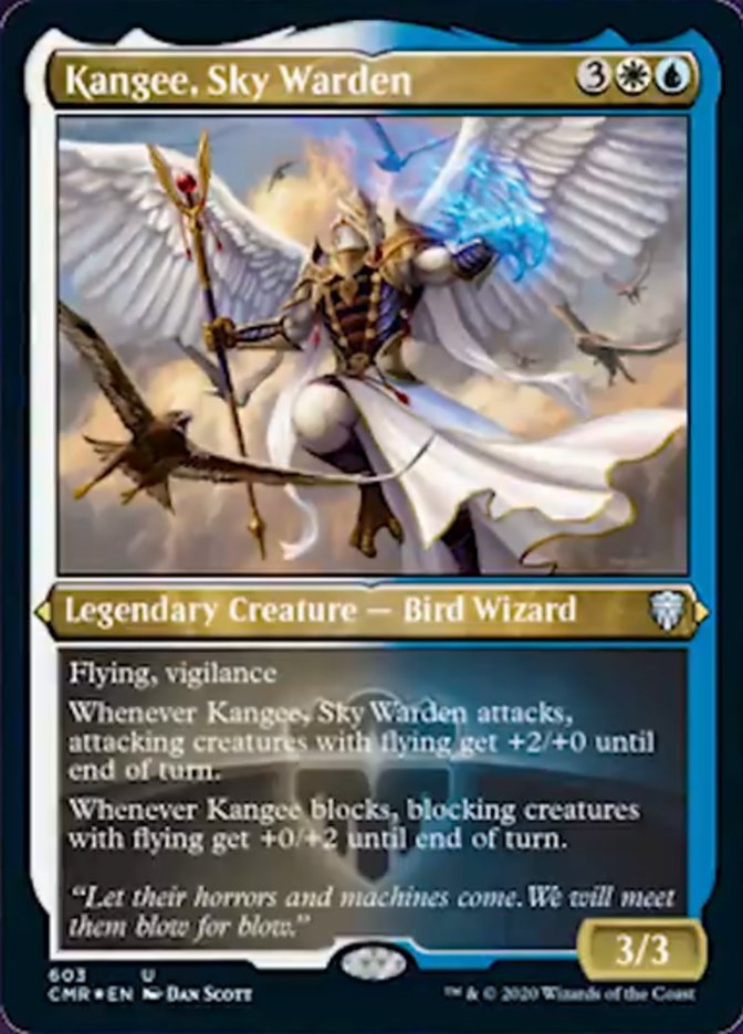 Kangee, Sky Warden (Etched) [Commander Legends] | Tables and Towers