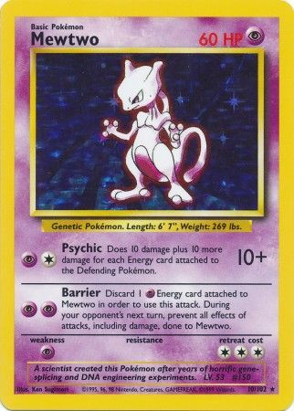 Mewtwo (10/102) [Base Set Unlimited] | Tables and Towers