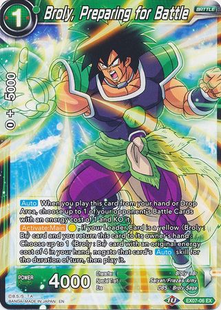 Broly, Preparing for Battle (EX07-06) [Magnificent Collection Fusion Hero] | Tables and Towers