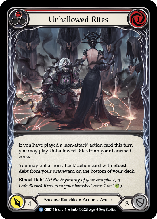 Unhallowed Rites (Red) [CHN015] (Monarch Chane Blitz Deck) | Tables and Towers