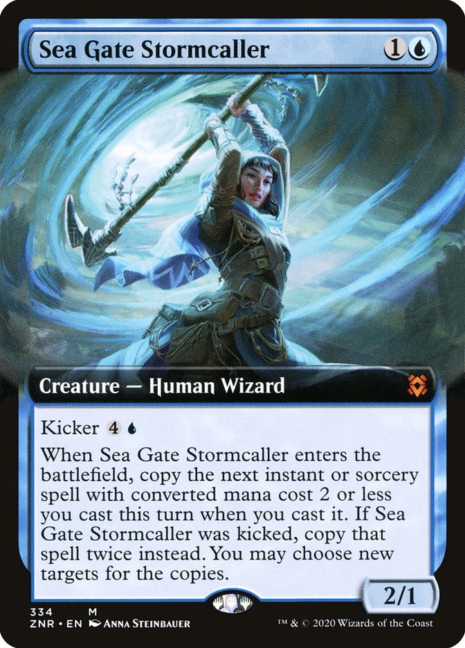 Sea Gate Stormcaller (Extended Art) [Zendikar Rising] | Tables and Towers