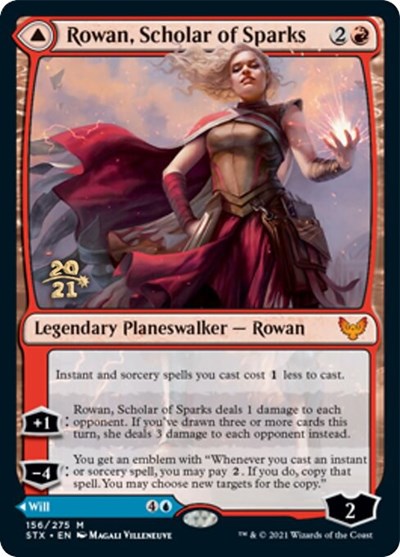 Rowan, Scholar of Sparks // Will, Scholar of Frost [Strixhaven: School of Mages Prerelease Promos] | Tables and Towers