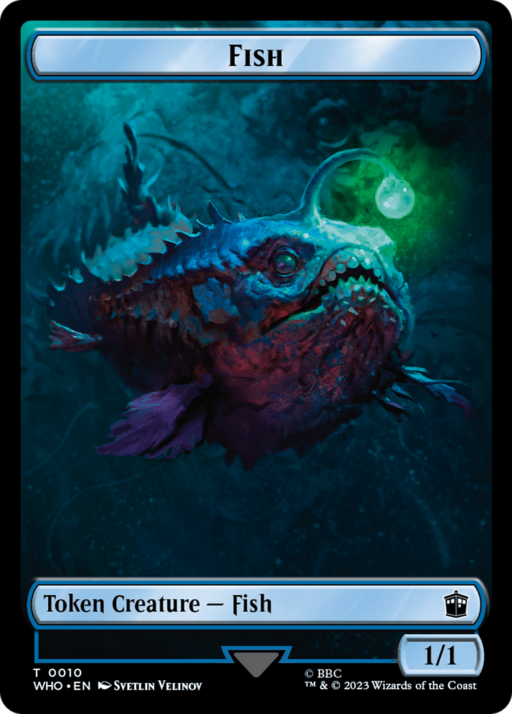 Fish // Alien Insect Double-Sided Token [Doctor Who Tokens] | Tables and Towers