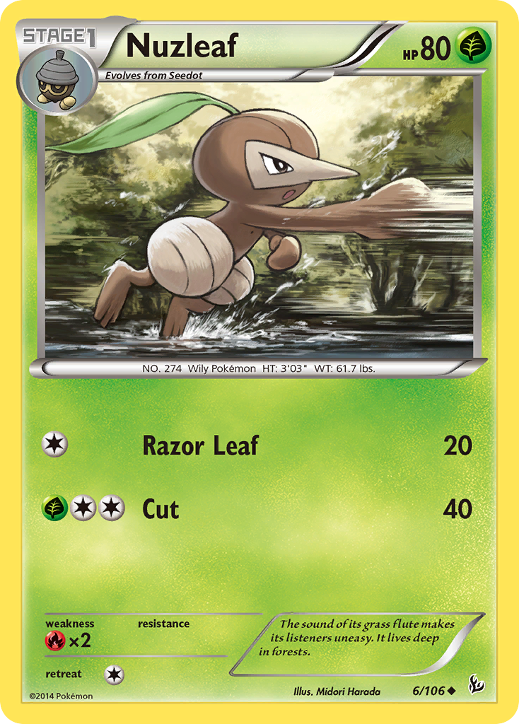 Nuzleaf (6/106) [XY: Flashfire] | Tables and Towers