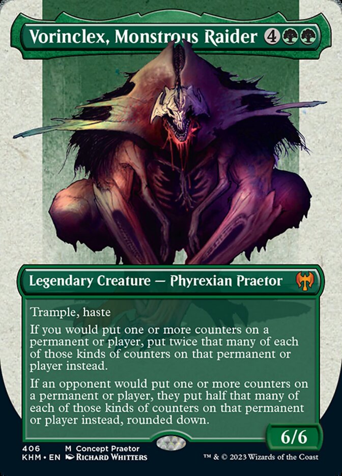 Vorinclex, Monstrous Raider (Borderless Concept Praetors) [Phyrexia: All Will Be One] | Tables and Towers