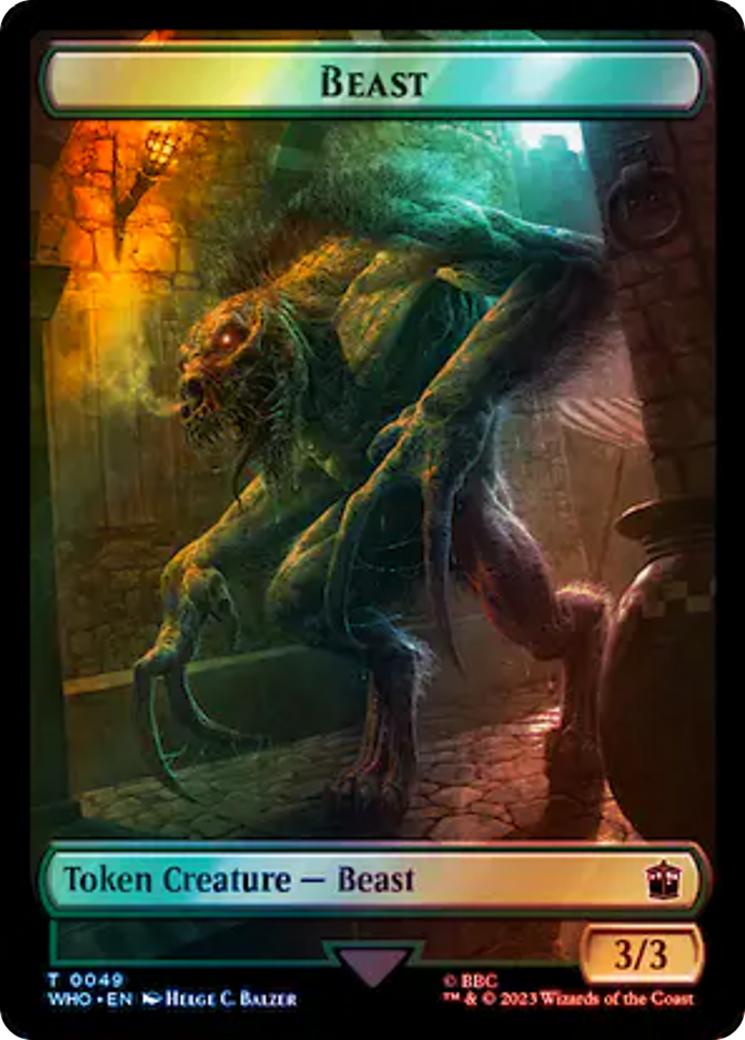 Copy // Beast Double-Sided Token (Surge Foil) [Doctor Who Tokens] | Tables and Towers