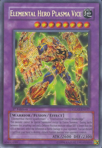 Elemental Hero Plasma Vice [GLAS-EN037] Secret Rare | Tables and Towers