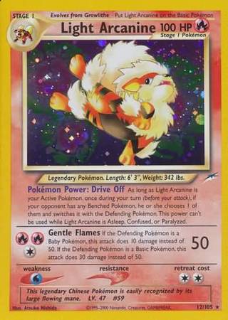 Light Arcanine (12/105) [Neo Destiny Unlimited] | Tables and Towers