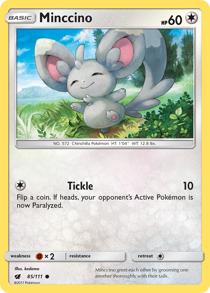 Minccino (85/111) [Sun & Moon: Crimson Invasion] | Tables and Towers