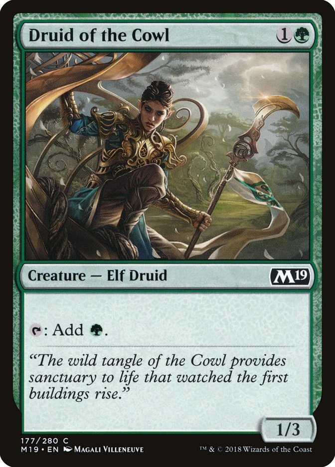 Druid of the Cowl [Core Set 2019] | Tables and Towers