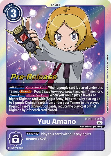 Yuu Amano [BT10-093] [Xros Encounter Pre-Release Cards] | Tables and Towers