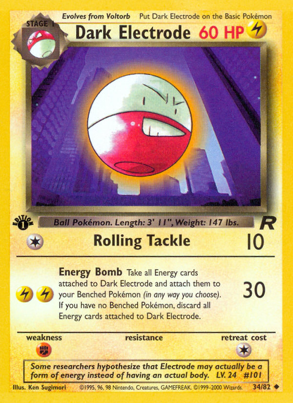 Dark Electrode (34/82) [Team Rocket 1st Edition] | Tables and Towers