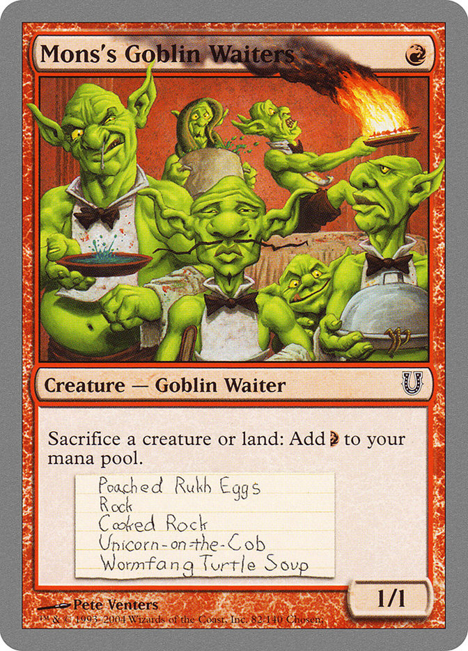 Mons's Goblin Waiters [Unhinged] | Tables and Towers