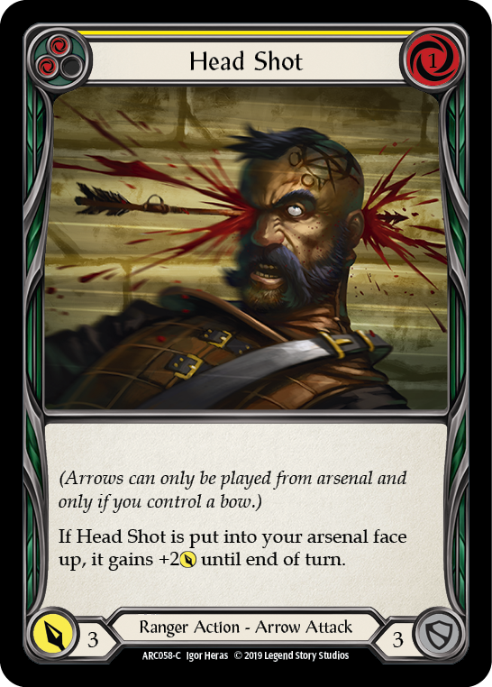 Head Shot (Yellow) [ARC058-C] (Arcane Rising)  1st Edition Normal | Tables and Towers